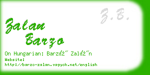 zalan barzo business card